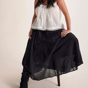 Torrid Festi Smocked Crinkle Gauze Tiered Skirt 3X